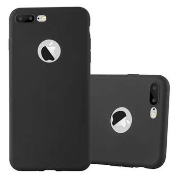 Cadorabo Hoesje geschikt voor Apple iPhone 7 PLUS / 7S PLUS / 8 PLUS in CANDY ZWART - Beschermhoes TPU silicone Case