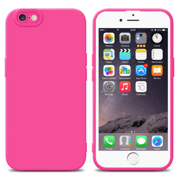 Cadorabo Hoesje geschikt voor Apple iPhone 6 / 6S in FLUID HOTPINK - Beschermhoes TPU silicone Cover Case