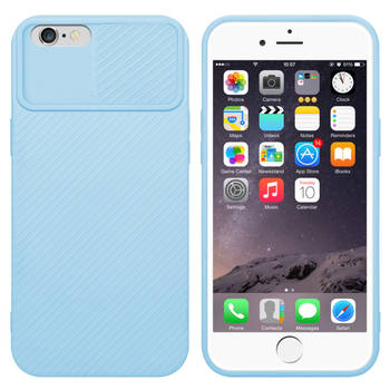 Cadorabo Hoesje geschikt voor Apple iPhone 6 PLUS / 6S PLUS in Bonbon Licht Blauw - Beschermhoes TPU-silicone Case Cover