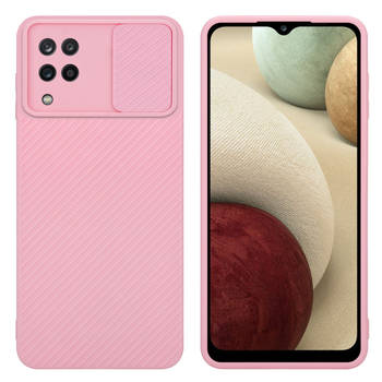 Cadorabo Hoesje geschikt voor Samsung Galaxy A12 / M12 in Bonbon Roze - Beschermhoes TPU-silicone Case Cover