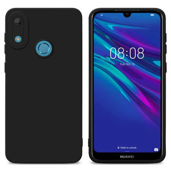 Cadorabo Hoesje geschikt voor Huawei Y6 2019 in FLUID ZWART - Beschermhoes TPU silicone Cover Case