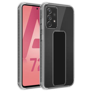 Cadorabo Hoesje geschikt voor Samsung Galaxy A72 4G / 5G Cover in ZWART - Beschermhoes TPU silicone Case met houder