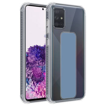 Cadorabo Hoesje geschikt voor Samsung Galaxy A71 4G Cover in LICHTBLAUW - Beschermhoes TPU silicone Case met houder