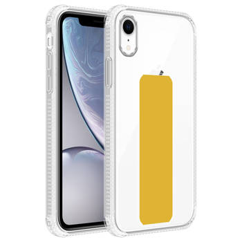 Cadorabo Hoesje geschikt voor Apple iPhone XR Cover in GEEL - Beschermhoes TPU silicone Case met houder