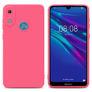 Cadorabo Hoesje geschikt voor Huawei Y6 2019 in FLUID ROOD - Beschermhoes TPU silicone Cover Case