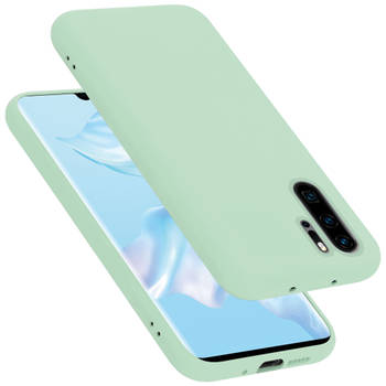 Cadorabo Hoesje geschikt voor Huawei P30 PRO Case in LIQUID LICHT GROEN - Beschermhoes TPU silicone Cover