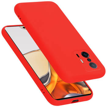 Cadorabo Hoesje geschikt voor Xiaomi 11T / 11T PRO Case in LIQUID ROOD - Beschermhoes TPU silicone Cover