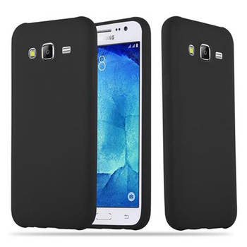 Cadorabo Hoesje geschikt voor Samsung Galaxy J5 2015 in CANDY ZWART - Beschermhoes TPU silicone Case Cover