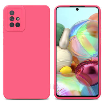 Cadorabo Hoesje geschikt voor Samsung Galaxy A71 4G in FLUID ROOD - Beschermhoes TPU silicone Cover Case