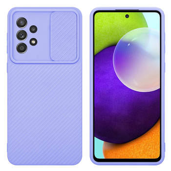 Cadorabo Hoesje geschikt voor Samsung Galaxy A52 (4G / 5G) / A52s in Bonbon Paars - Beschermhoes TPU-silicone Case Cover