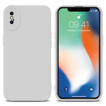 Cadorabo Hoesje geschikt voor Apple iPhone X / XS in FLUID WIT - Beschermhoes TPU silicone Cover Case