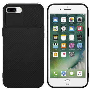 Cadorabo Hoesje geschikt voor Apple iPhone 7 PLUS / 7S PLUS / 8 PLUS in Bonbon Zwart - Beschermhoes TPU-silicone Case