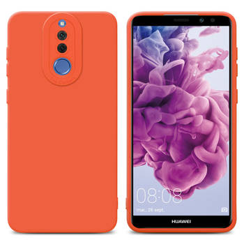 Cadorabo Hoesje geschikt voor Huawei MATE 10 LITE in FLUID ORANJE - Beschermhoes TPU silicone Cover Case