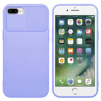 Cadorabo Hoesje geschikt voor Apple iPhone 7 PLUS / 7S PLUS / 8 PLUS in Bonbon Paars - Beschermhoes TPU-silicone Case