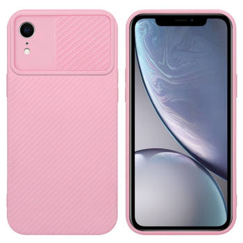 Cadorabo Hoesje geschikt voor Apple iPhone XR in Bonbon Roze - Beschermhoes TPU-silicone Case Cover Camerabescherming