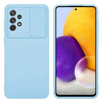 Cadorabo Hoesje geschikt voor Samsung Galaxy A72 4G / 5G in Bonbon Licht Blauw - Beschermhoes TPU-silicone Case Cover