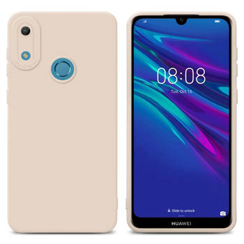 Cadorabo Hoesje geschikt voor Huawei Y6 2019 in FLUID CREAM - Beschermhoes TPU silicone Cover Case