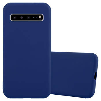 Cadorabo Hoesje geschikt voor Samsung Galaxy S10 5G in CANDY DONKER BLAUW - Beschermhoes TPU silicone Case Cover