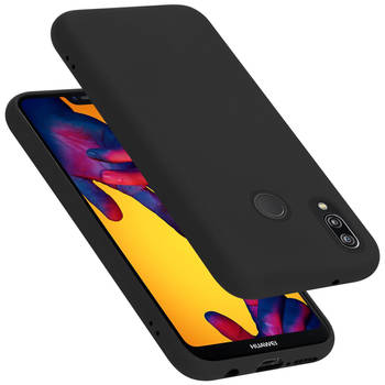 Cadorabo Hoesje geschikt voor Huawei P20 LITE 2018 / NOVA 3E Case in LIQUID ZWART - Beschermhoes TPU silicone Cover