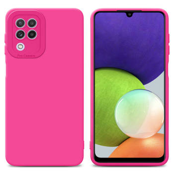 Cadorabo Hoesje geschikt voor Samsung Galaxy A22 4G in FLUID HOTPINK - Beschermhoes TPU silicone Cover Case