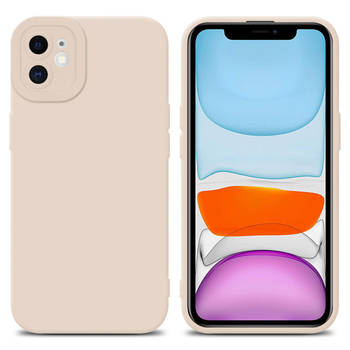 Cadorabo Hoesje geschikt voor Apple iPhone 11 in FLUID CREAM - Beschermhoes TPU silicone Cover Case