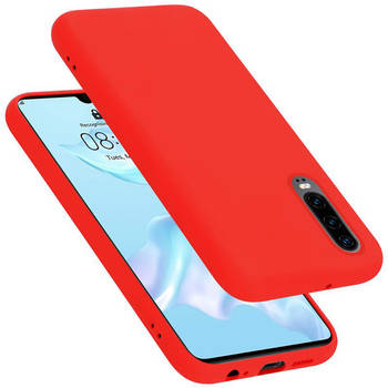 Cadorabo Hoesje geschikt voor Huawei P30 Case in LIQUID ROOD - Beschermhoes TPU silicone Cover