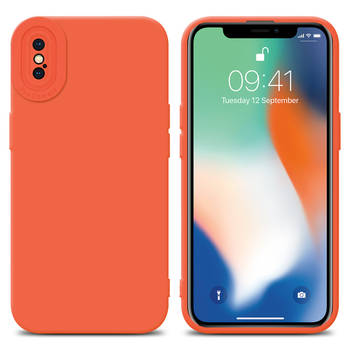 Cadorabo Hoesje geschikt voor Apple iPhone XS MAX in FLUID ORANJE - Beschermhoes TPU silicone Cover Case