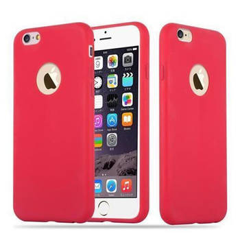 Cadorabo Hoesje geschikt voor Apple iPhone 6 PLUS / 6S PLUS in CANDY ROOD - Beschermhoes TPU silicone Case Cover