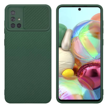 Cadorabo Hoesje geschikt voor Samsung Galaxy A71 4G in Bonbon Groen - Beschermhoes TPU-silicone Case Cover