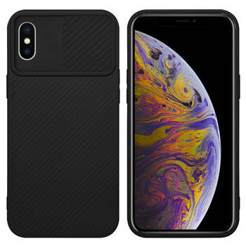 Cadorabo Hoesje geschikt voor Apple iPhone XS MAX in Bonbon Zwart - Beschermhoes TPU-silicone Case Cover