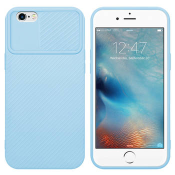 Cadorabo Hoesje geschikt voor Apple iPhone 6 / 6S in Bonbon Licht Blauw - Beschermhoes TPU-silicone Case Cover