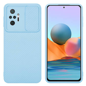 Cadorabo Hoesje geschikt voor Xiaomi RedMi NOTE 10 PRO in Bonbon Licht Blauw - Beschermhoes TPU-silicone Case Cover