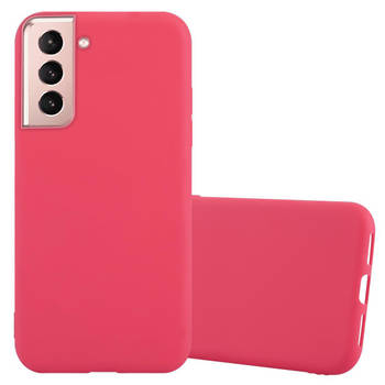 Cadorabo Hoesje geschikt voor Samsung Galaxy S21 5G in CANDY ROOD - Beschermhoes TPU silicone Case Cover