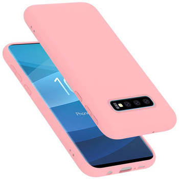 Cadorabo Hoesje geschikt voor Samsung Galaxy S10 PLUS Case in LIQUID ROZE - Beschermhoes TPU silicone Cover