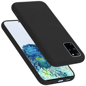 Cadorabo Hoesje geschikt voor Samsung Galaxy S20 PLUS Case in LIQUID ZWART - Beschermhoes TPU silicone Cover