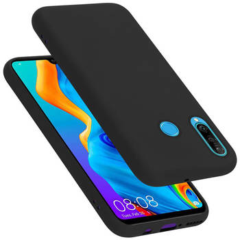 Cadorabo Hoesje geschikt voor Huawei P30 LITE Case in LIQUID ZWART - Beschermhoes TPU silicone Cover