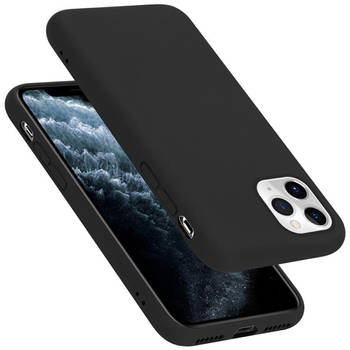 Cadorabo Hoesje geschikt voor Apple iPhone 11 PRO Case in LIQUID ZWART - Beschermhoes TPU silicone Cover