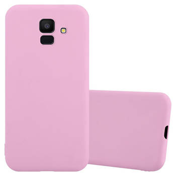 Cadorabo Hoesje geschikt voor Samsung Galaxy J6 2018 in CANDY ROZE - Beschermhoes TPU silicone Case Cover