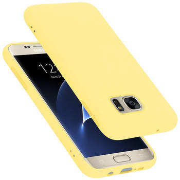 Cadorabo Hoesje geschikt voor Samsung Galaxy S7 Case in LIQUID GEEL - Beschermhoes TPU silicone Cover