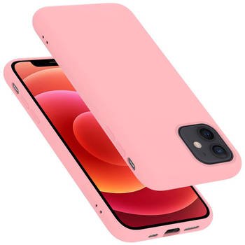 Cadorabo Hoesje geschikt voor Apple iPhone 12 MINI Case in LIQUID ROZE - Beschermhoes TPU silicone Cover