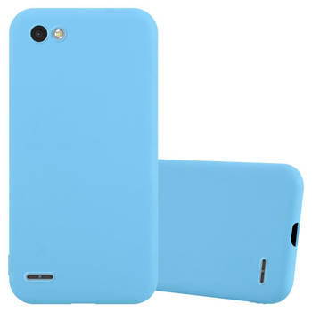 Cadorabo Hoesje geschikt voor LG Q6 / G6 MINI in CANDY BLAUW - Beschermhoes TPU silicone Case Cover