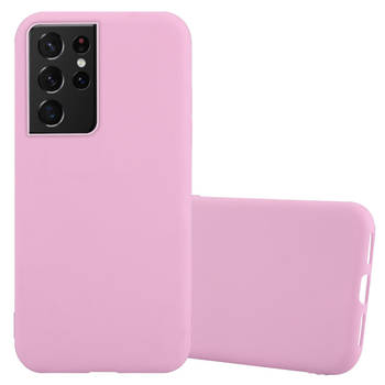 Cadorabo Hoesje geschikt voor Samsung Galaxy S21 ULTRA in CANDY ROZE - Beschermhoes TPU silicone Case Cover