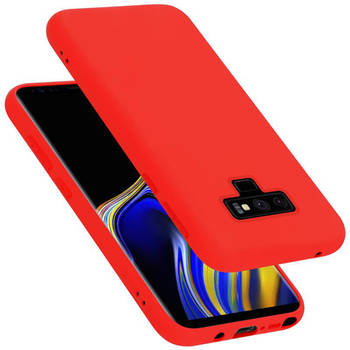 Cadorabo Hoesje geschikt voor Samsung Galaxy NOTE 9 Case in LIQUID ROOD - Beschermhoes TPU silicone Cover