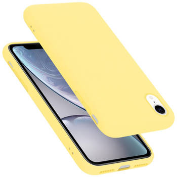 Cadorabo Hoesje geschikt voor Apple iPhone XR Case in LIQUID GEEL - Beschermhoes TPU silicone Cover
