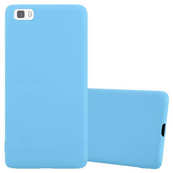 Cadorabo Hoesje geschikt voor Huawei P8 LITE 2015 in CANDY BLAUW - Beschermhoes TPU silicone Case Cover