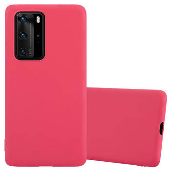 Cadorabo Hoesje geschikt voor Huawei P40 PRO / P40 PRO+ in CANDY ROOD - Beschermhoes TPU silicone Case Cover