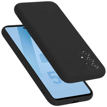 Cadorabo Hoesje geschikt voor Samsung Galaxy A52 (4G / 5G) / A52s Case in LIQUID ZWART - Beschermhoes TPU silicone Cover