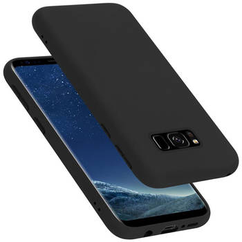 Cadorabo Hoesje geschikt voor Samsung Galaxy S8 Case in LIQUID ZWART - Beschermhoes TPU silicone Cover