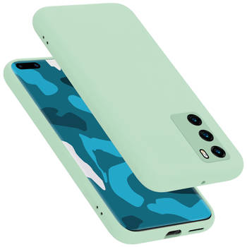 Cadorabo Hoesje geschikt voor Huawei P40 Case in LIQUID LICHT GROEN - Beschermhoes TPU silicone Cover