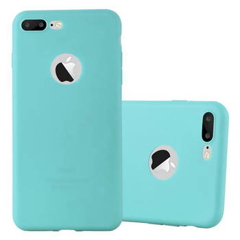 Cadorabo Hoesje geschikt voor Apple iPhone 7 PLUS / 7S PLUS / 8 PLUS in CANDY BLAUW - Beschermhoes TPU silicone Case